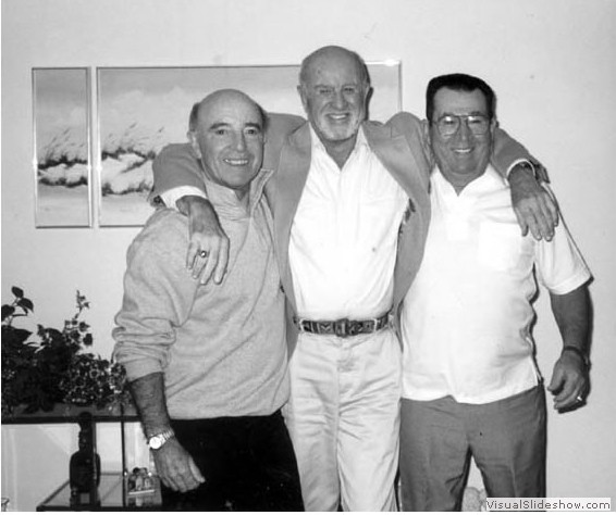 A reunion of Dan Wolfe (left); Col. Sidney, Commander of C.o L; and Sergeant Flaherty (right)