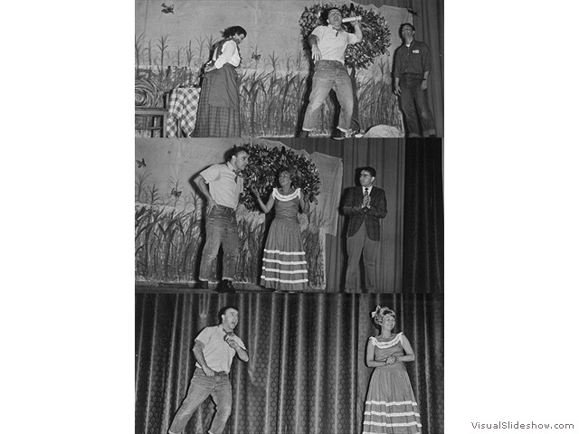 Top: 'I got to Kansas City on a Frid'y . . .' Me as Will Parker in Oklahoma!<br/>Middle: 'With me, it?s all er nuthin' . . .'<br/>Bottom: 'Take me like I am, er leave me be . . .'