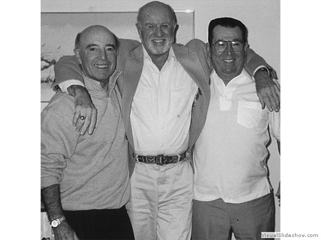 Me, Colonel Sidney, and Sergeant Flaherty at the first reunion (1997).