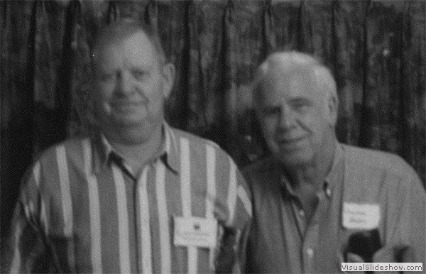They finally meet again! Ed Heister and Truman Bastin at the first reunion (1997).