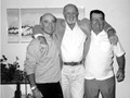 A reunion of Dan Wolfe (left); Col. Sidney, Commander of C.o L; and Sergeant Flaherty (right)